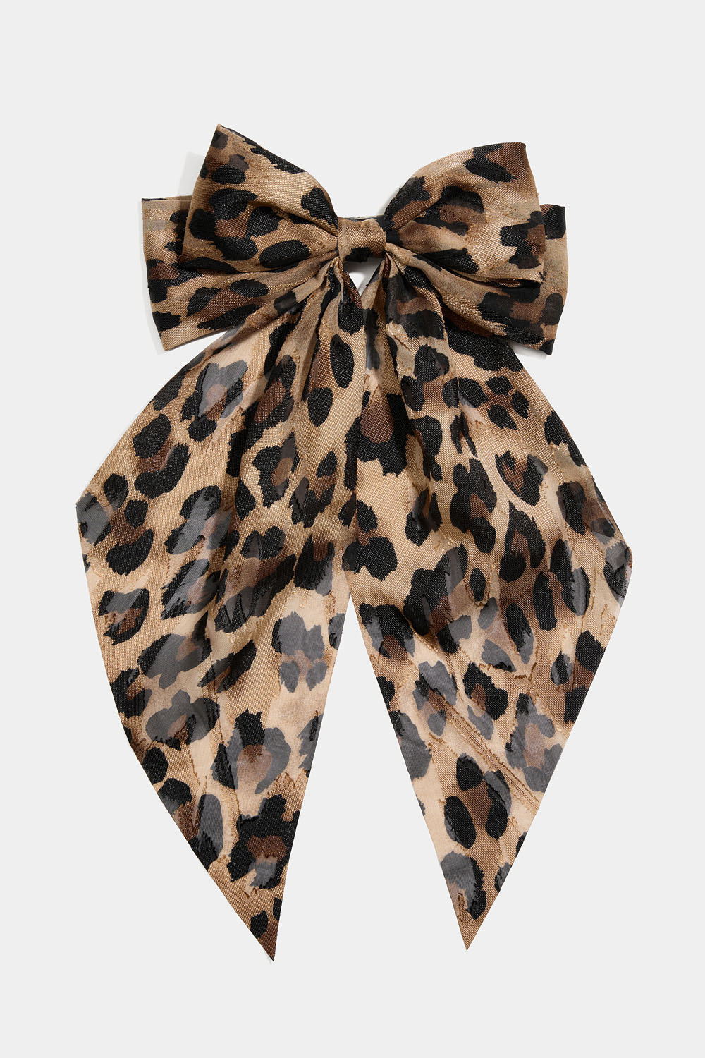 Hårspänne med rosett och tail i leo