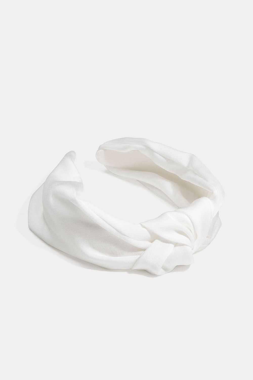 Vitt diadem i sidenimmitation med knut