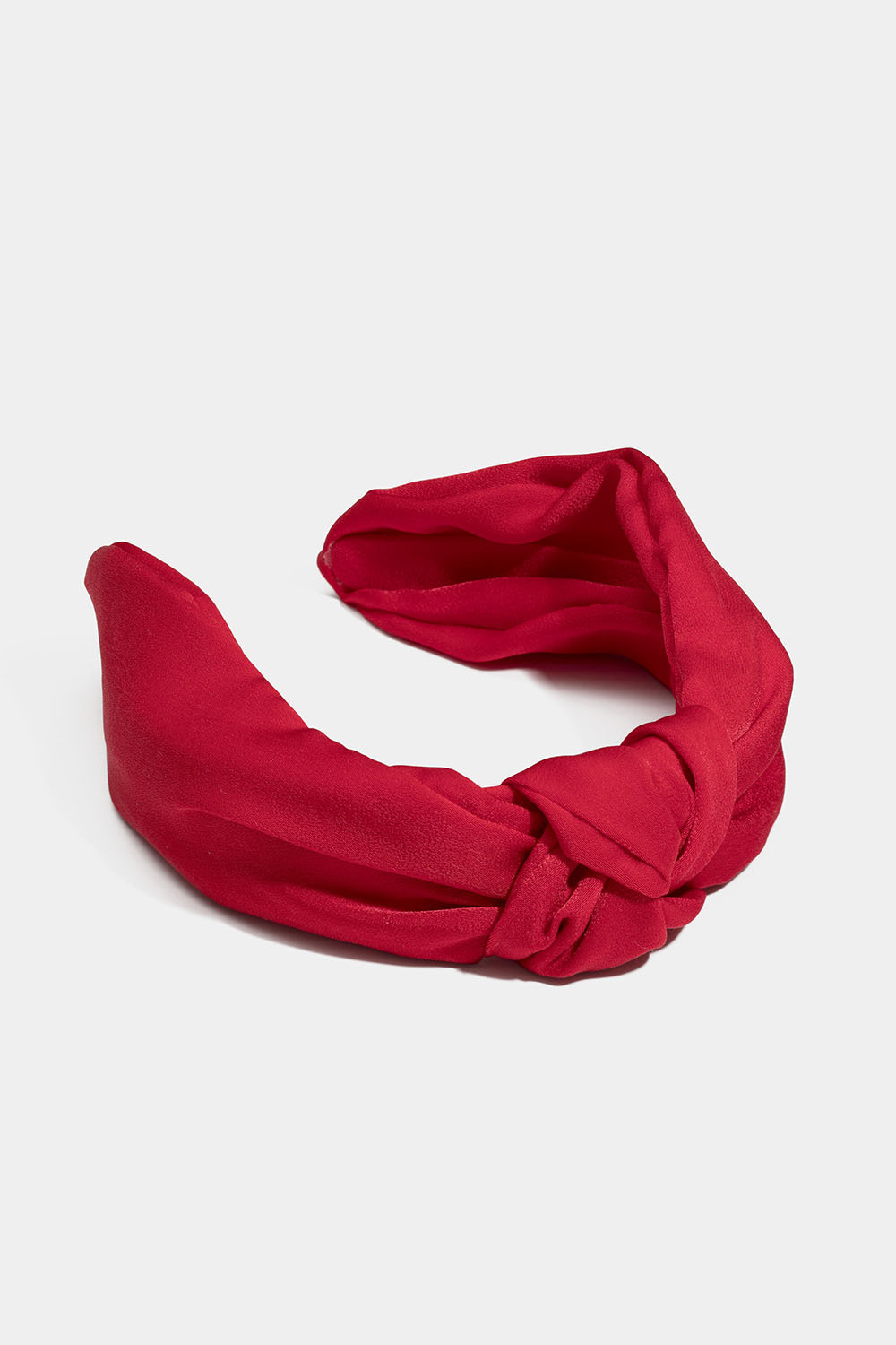 Rött diadem i sidenimmitation med knut