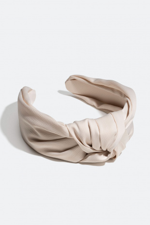 Beige diadem med stor knut