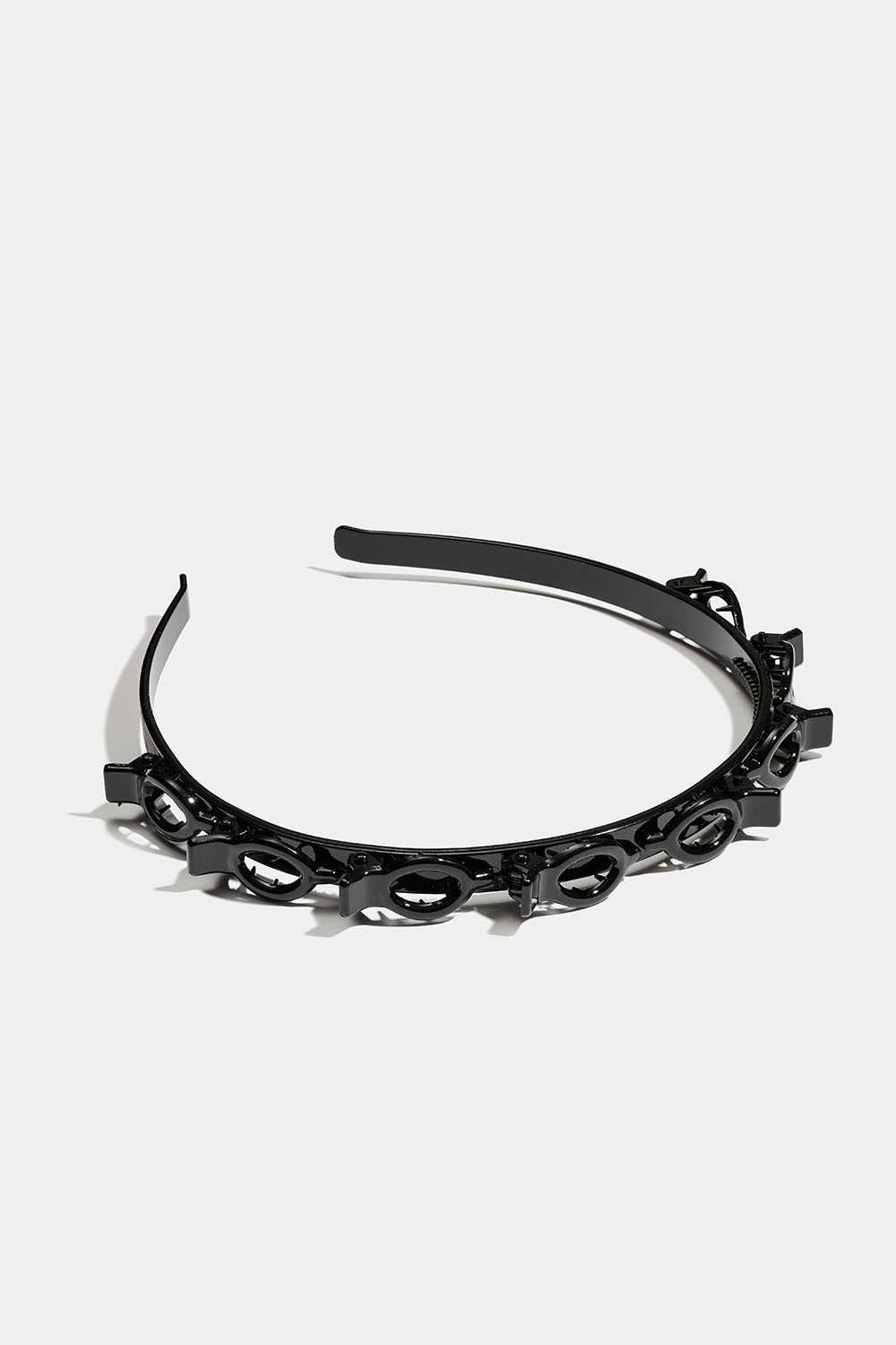 Svart diadem med spännen