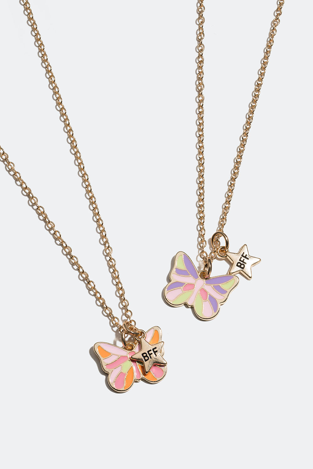 Best friends halsband med fjärilar, 2-pack