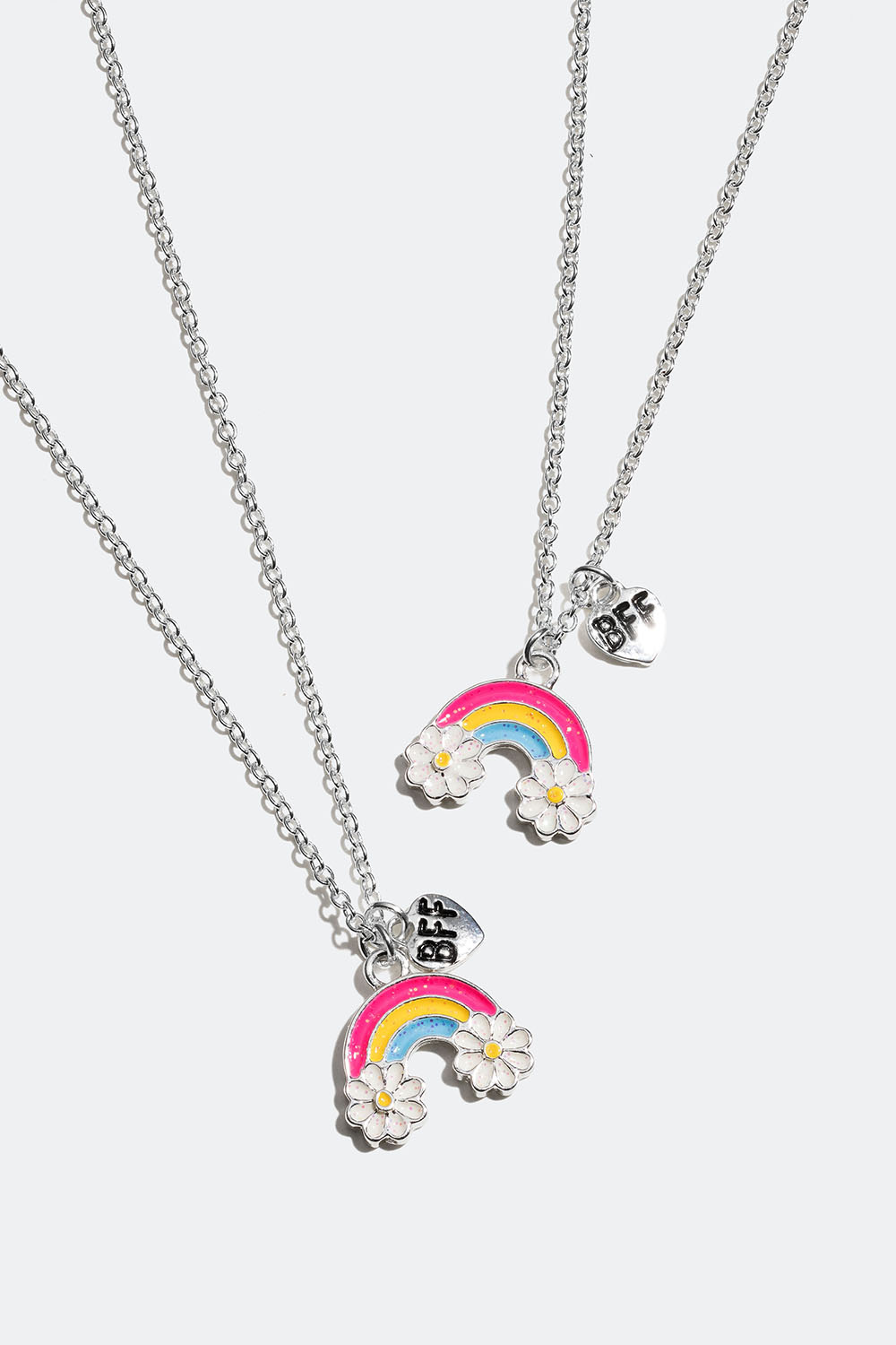 Best friends halsband med regnbågar, 2-pack