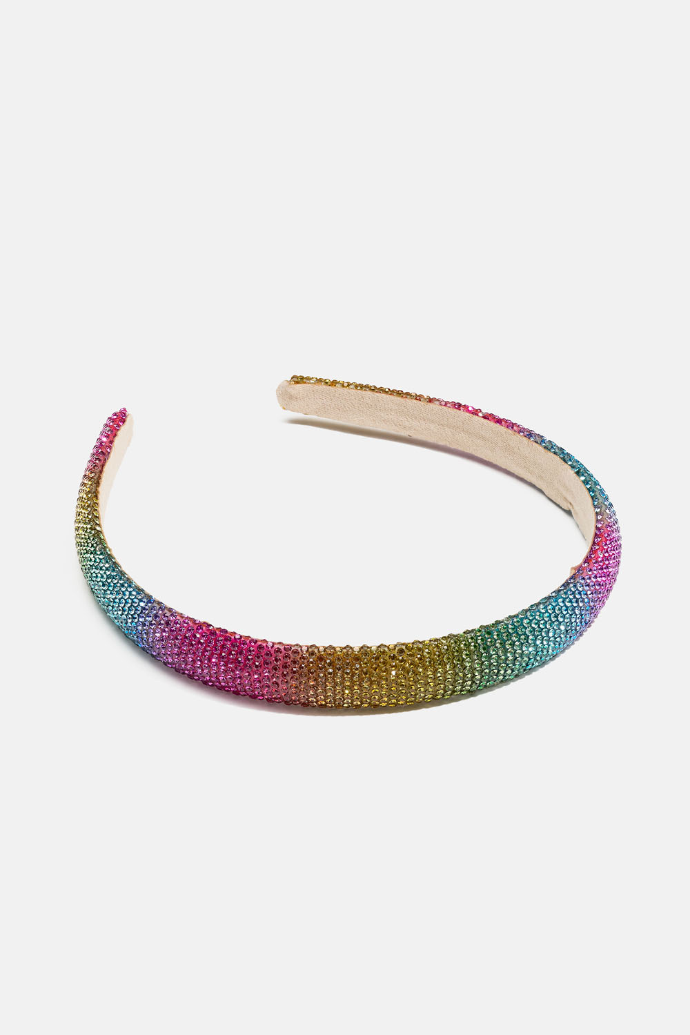 Diadem för barn med strass i regnbågens färger