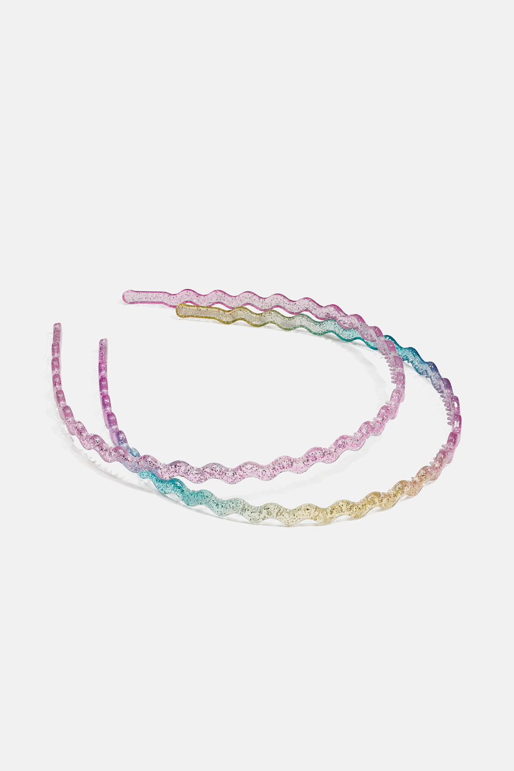 Vågiga diadem med glitter, 2-pack