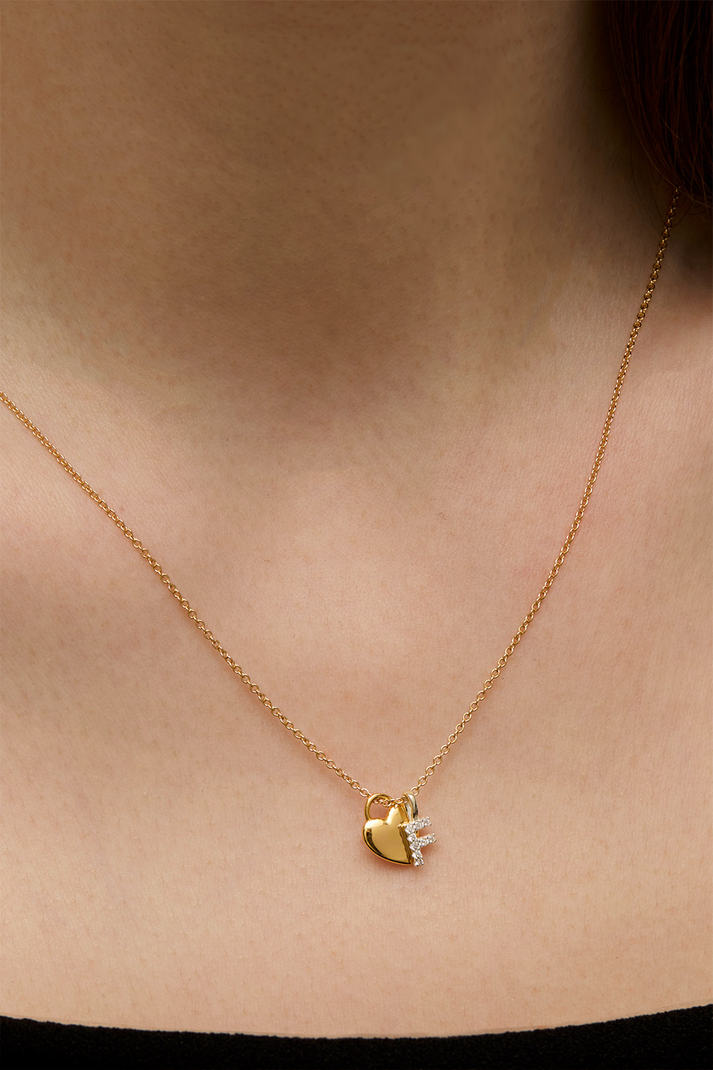 Berlock i 18k guldpläterat äkta silver med hjärta