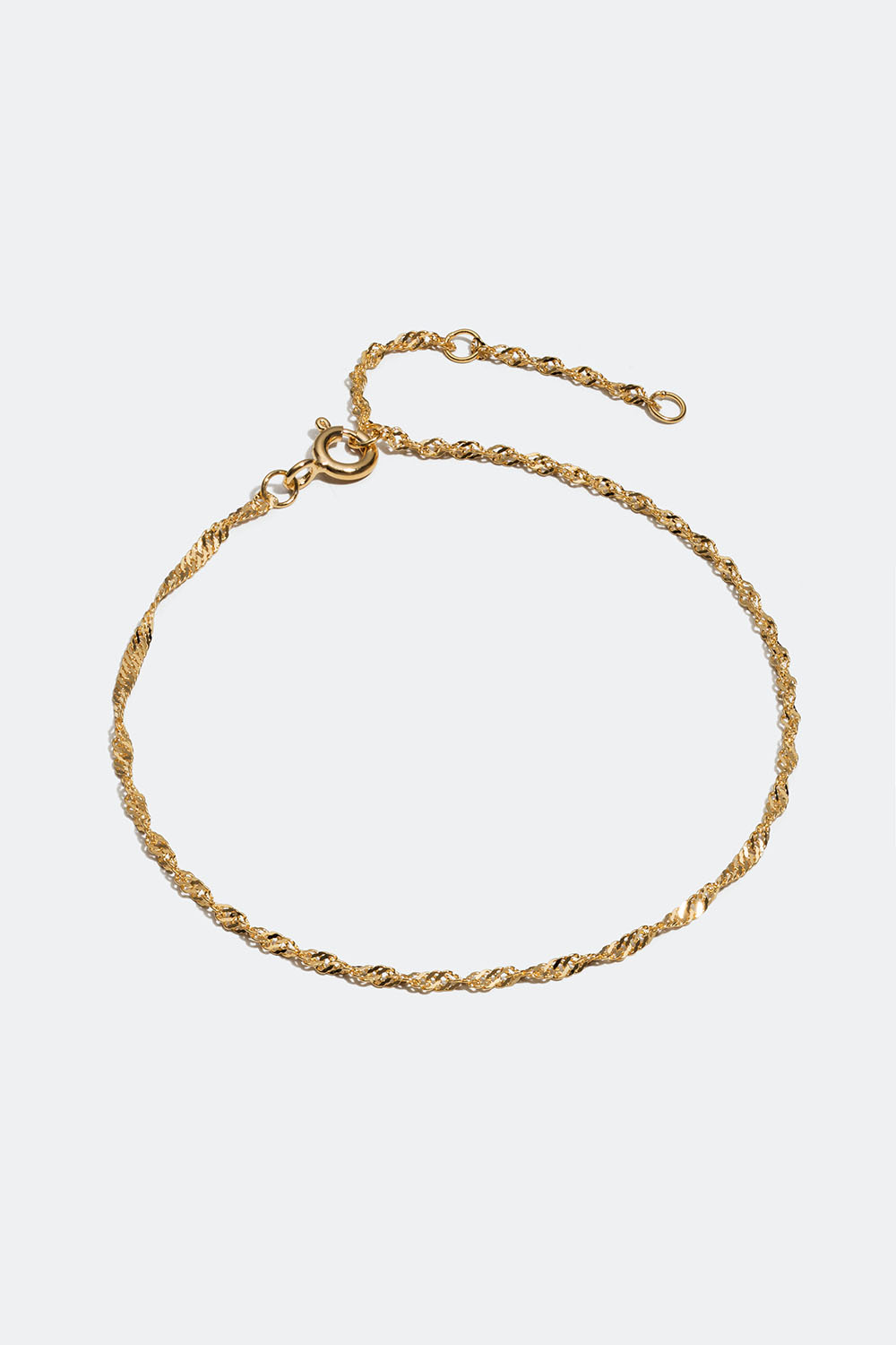 Tvinnat armband i 18k guldpläterat äkta silver