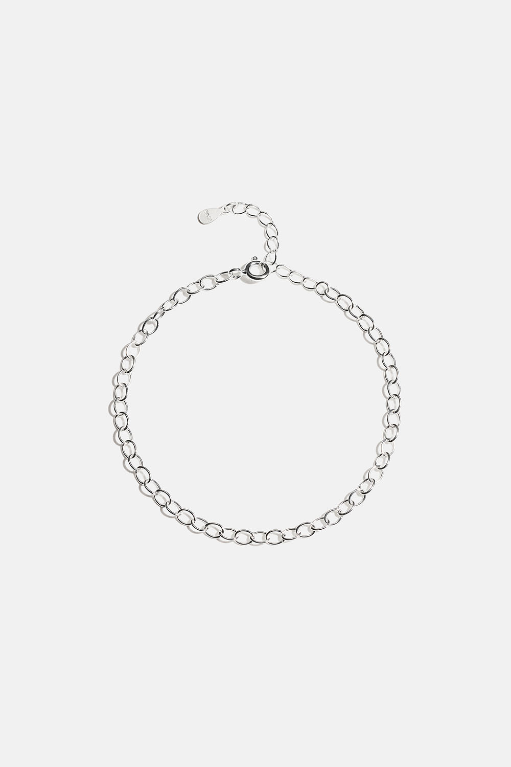 Kedjearmband med tunna ringar i äkta silver