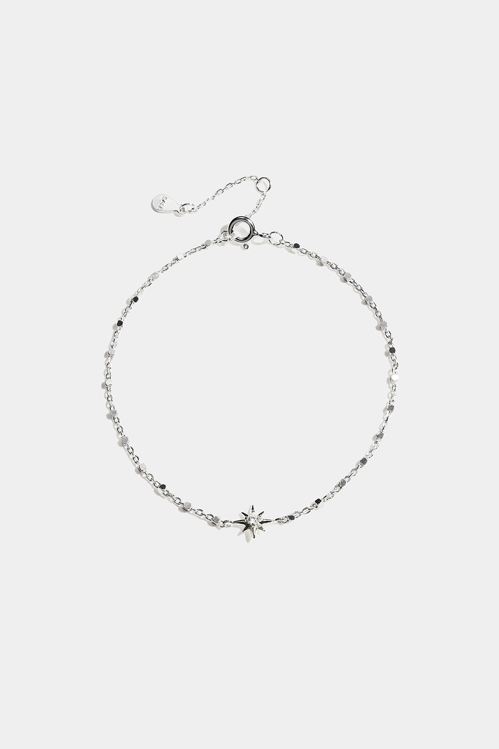 Armband i äkta silver med stjärna och Cubic Zirconia