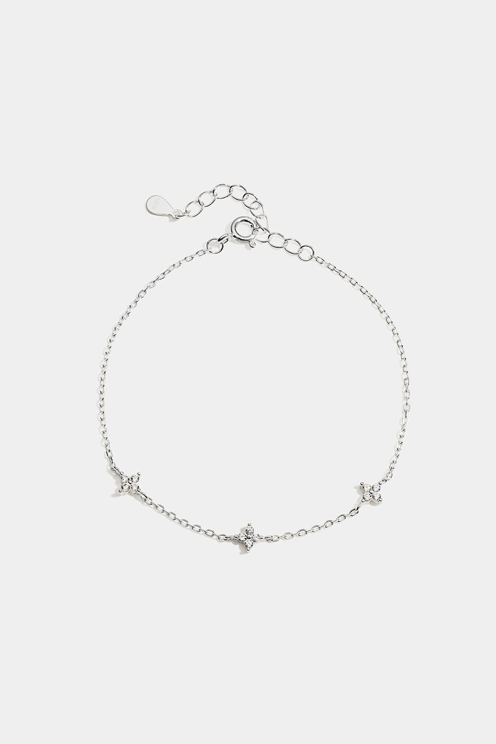 Armband i äkta silver med stjärnor i Cubic Zirconia