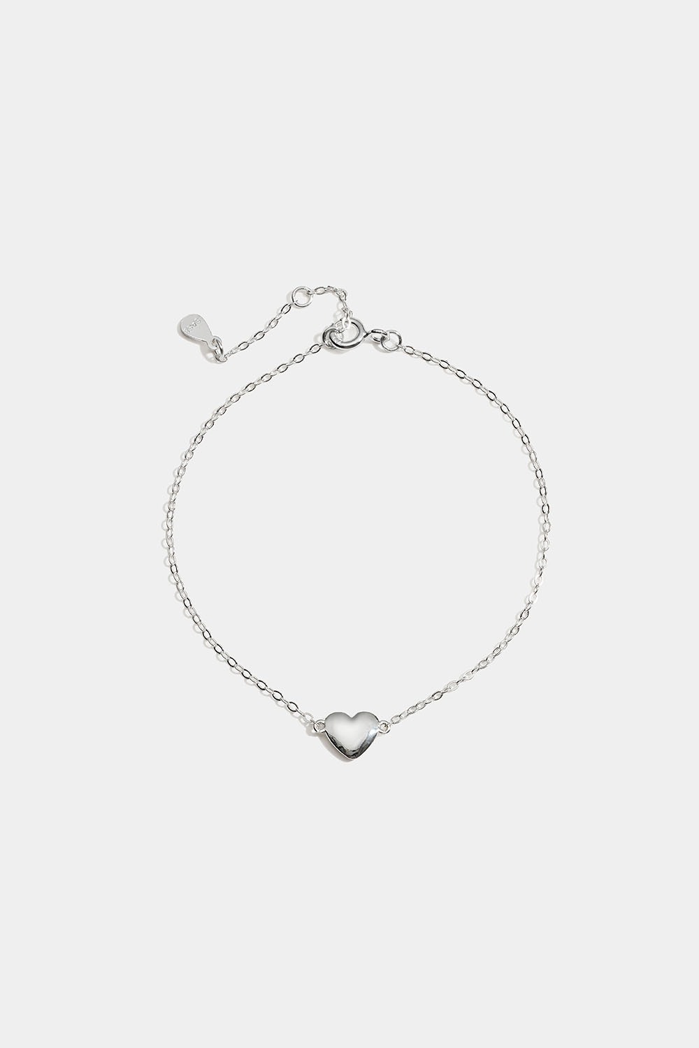Armband i äkta silver med hjärta