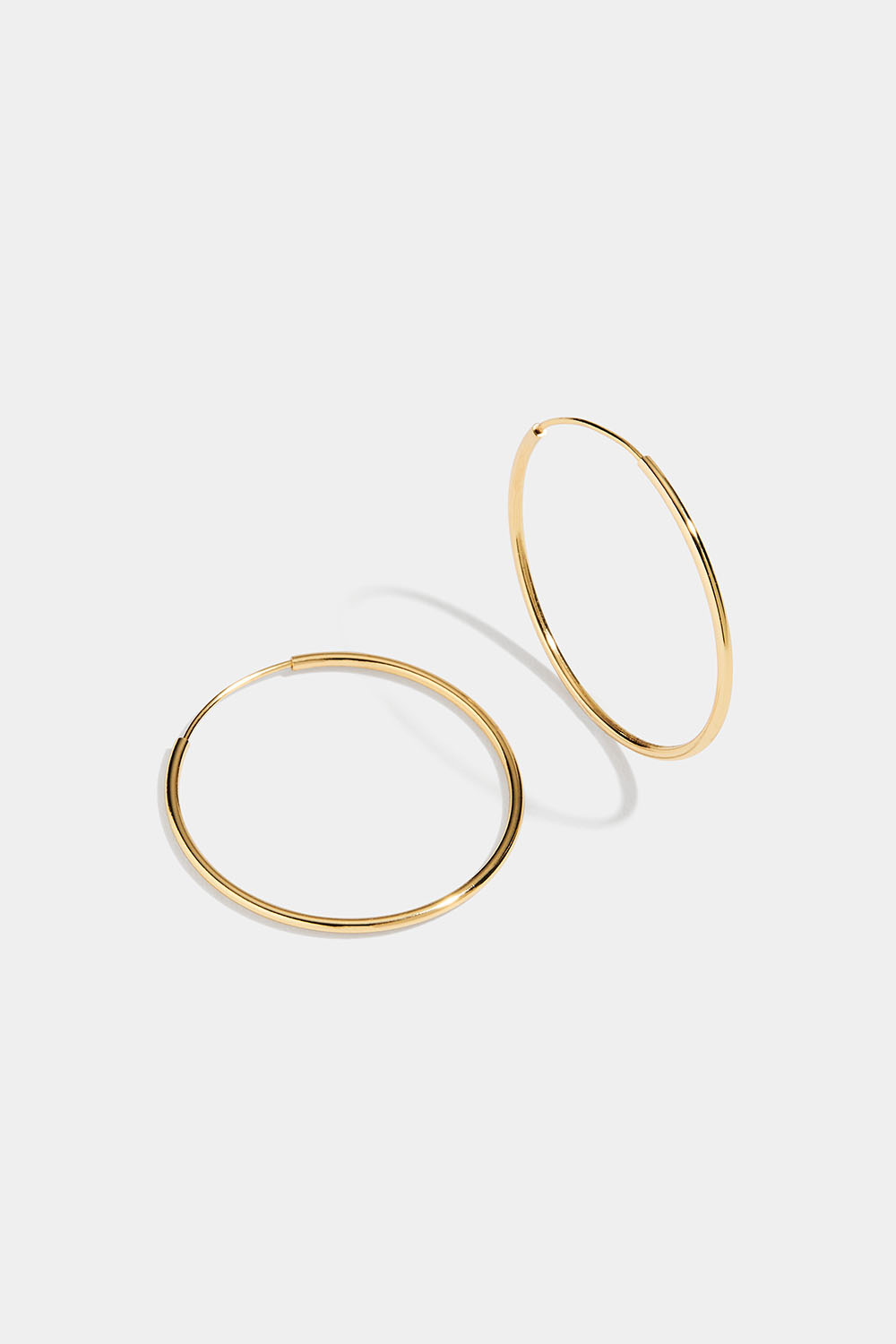 Tunna hoops i 18k guldpläterat silver, 3 cm