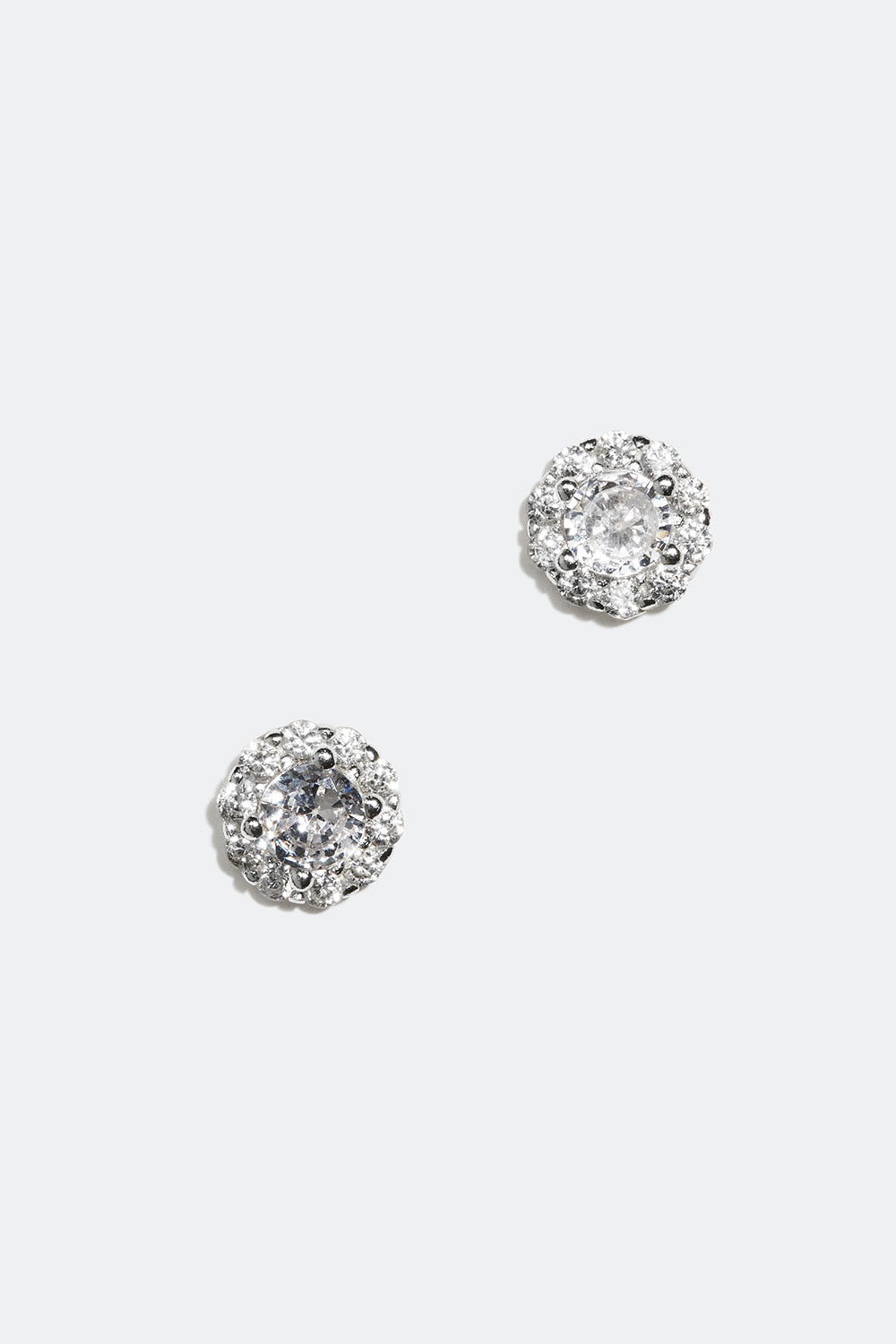 Studs i äkta silver med små och stora Cubic Zirconia
