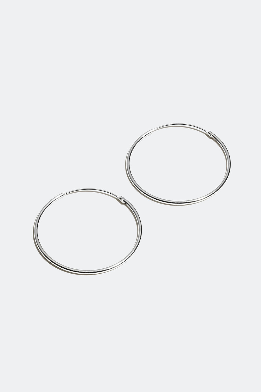Smala hoops i äkta silver, 2,8 cm