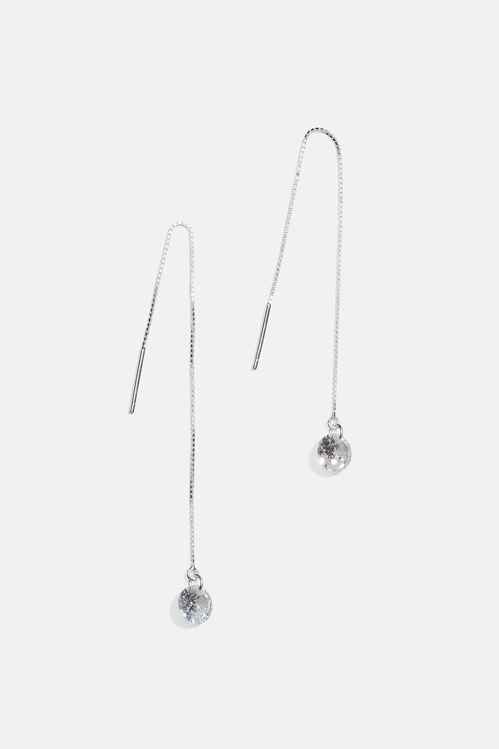 Kedjeörhängen i äkta silver med Cubic Zirconia