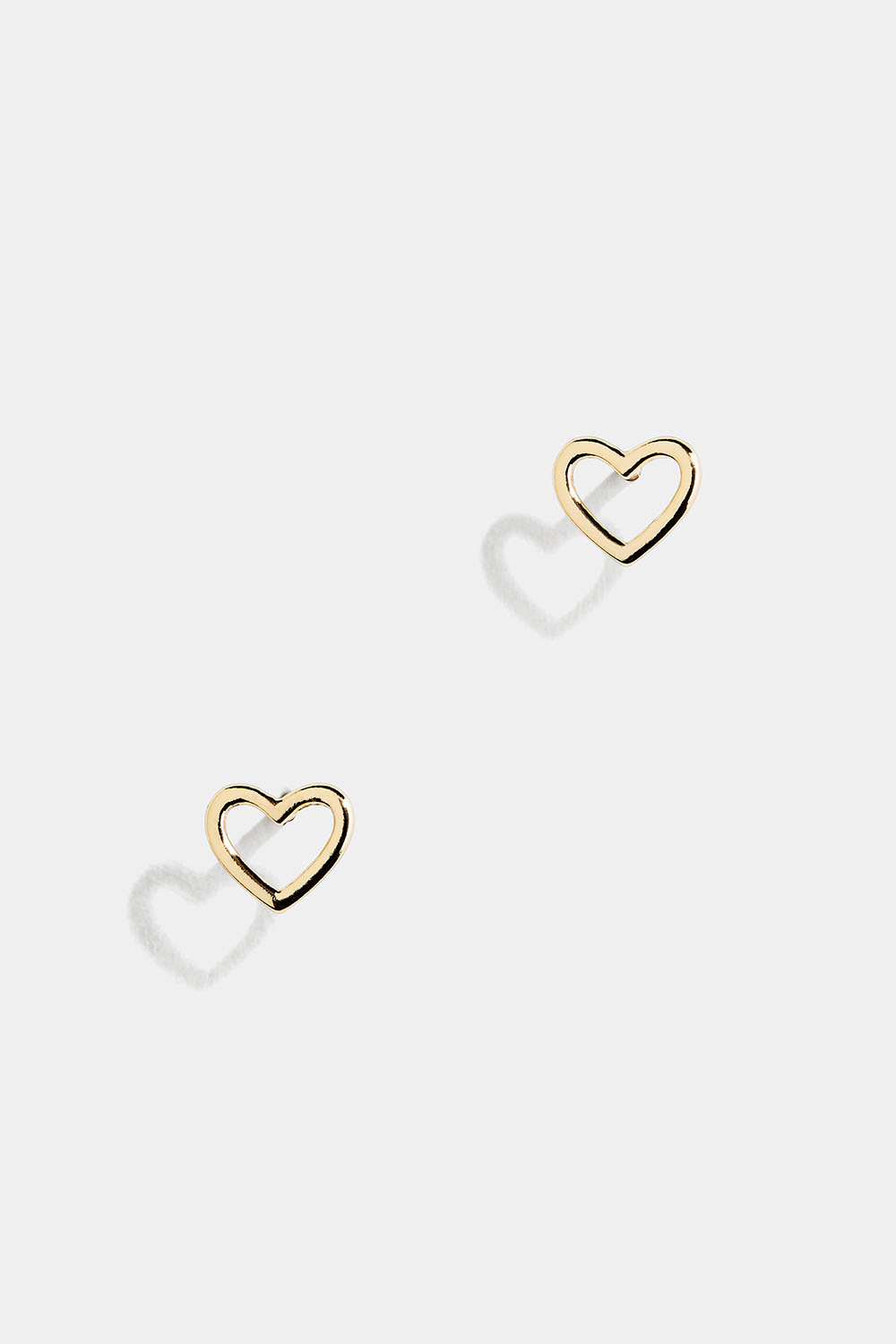 Studs i 18k gulpläterat äkta silver med hjärta