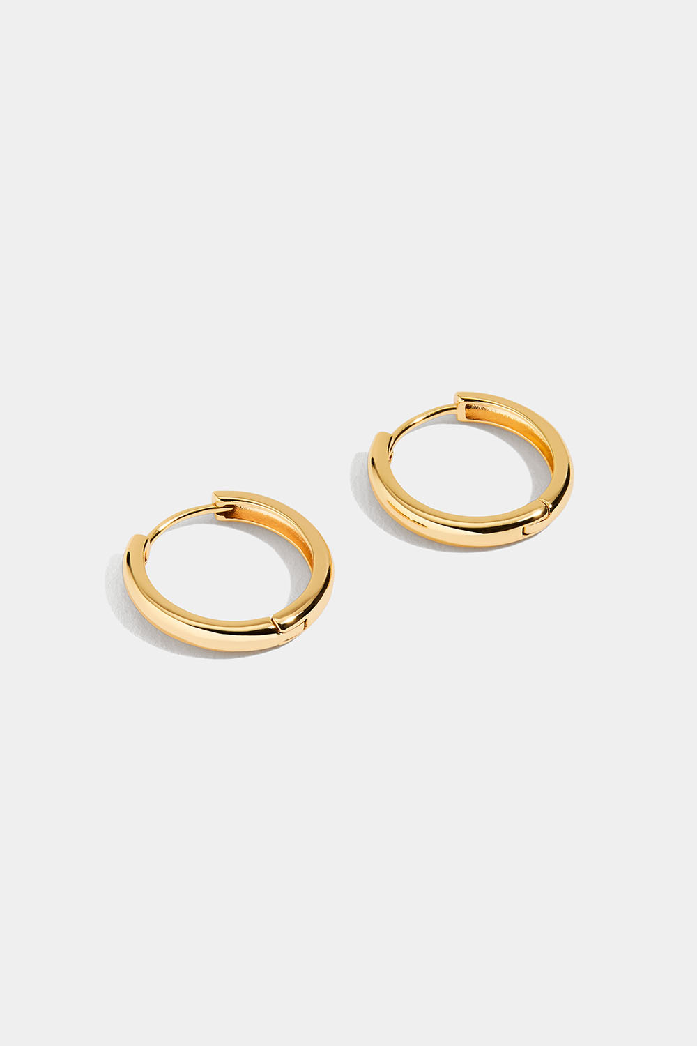 Hoops i 18k guldpläterat äkta silver, 1,5 cm