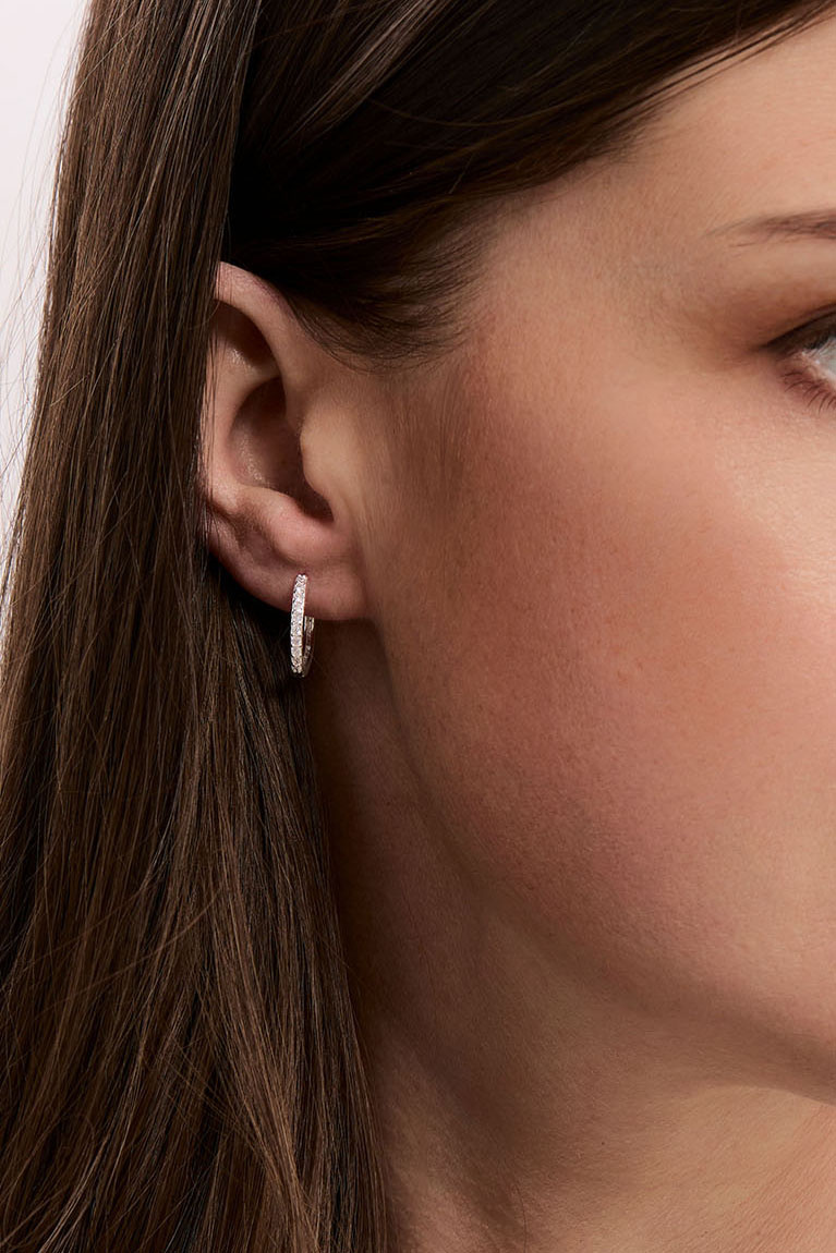 Hoops i äkta silver med Cubic Zirconia