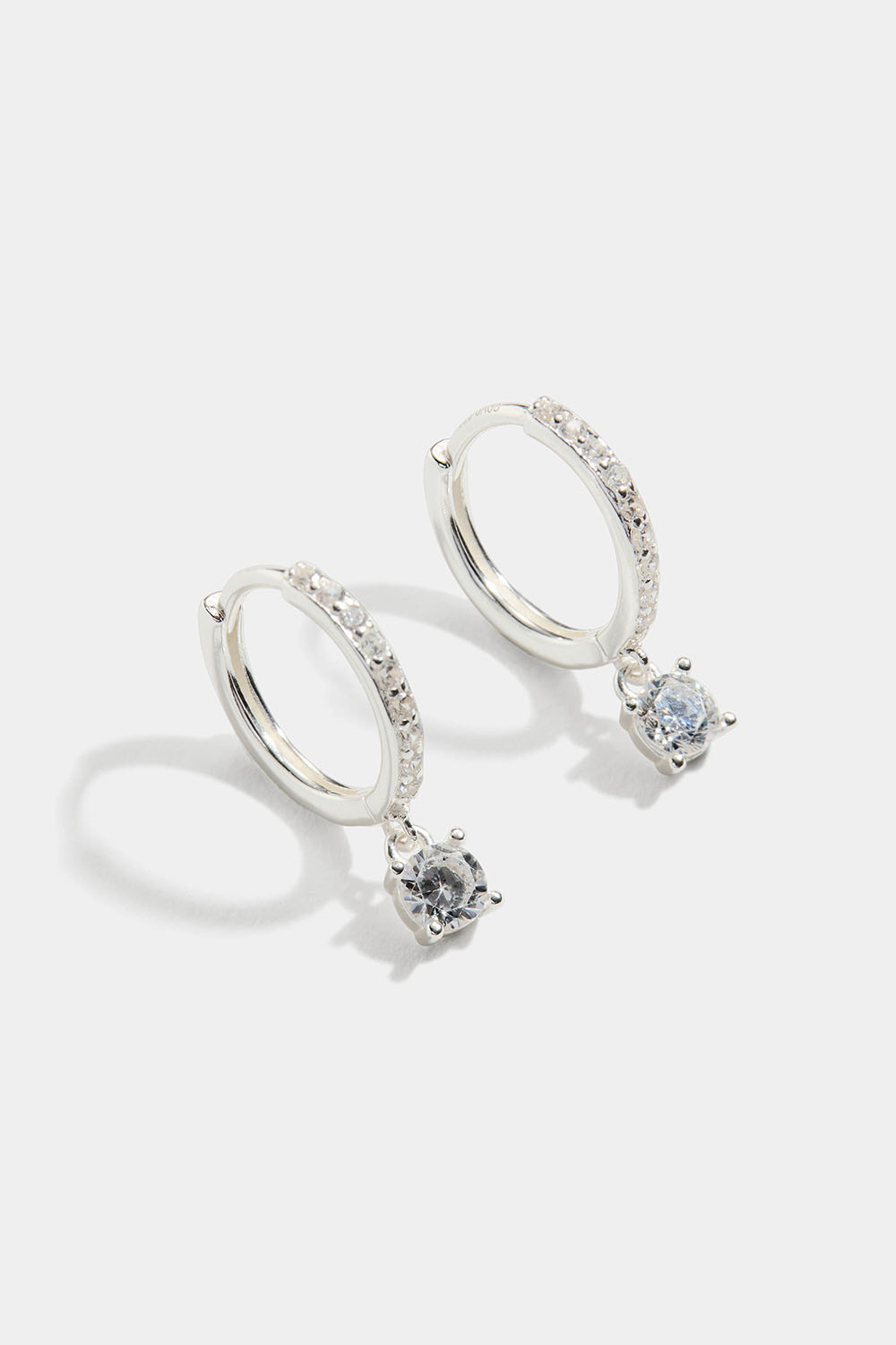 Hoops i äkta silver med Cubic Zirconia hänge