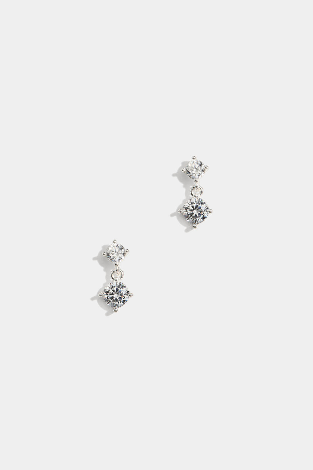 Silverstuds med dubbla stenar i Cubic Zirconia