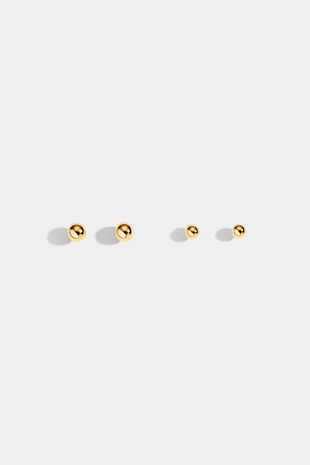 Enkla studs i 18k guldpläterat silver, 2-pack