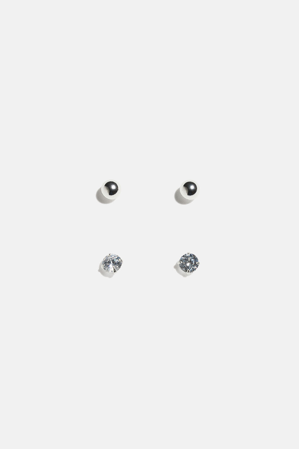 Små studs i äkta silver, 2-pack