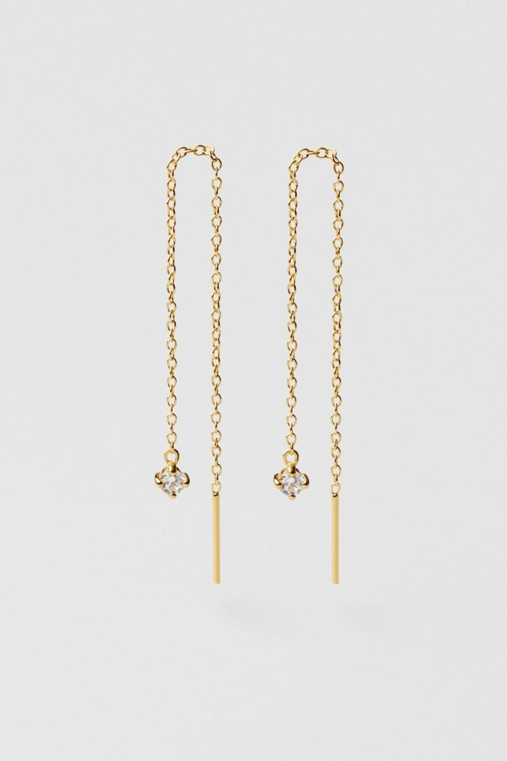 Bling Chain Earrings 18k Gold Plated