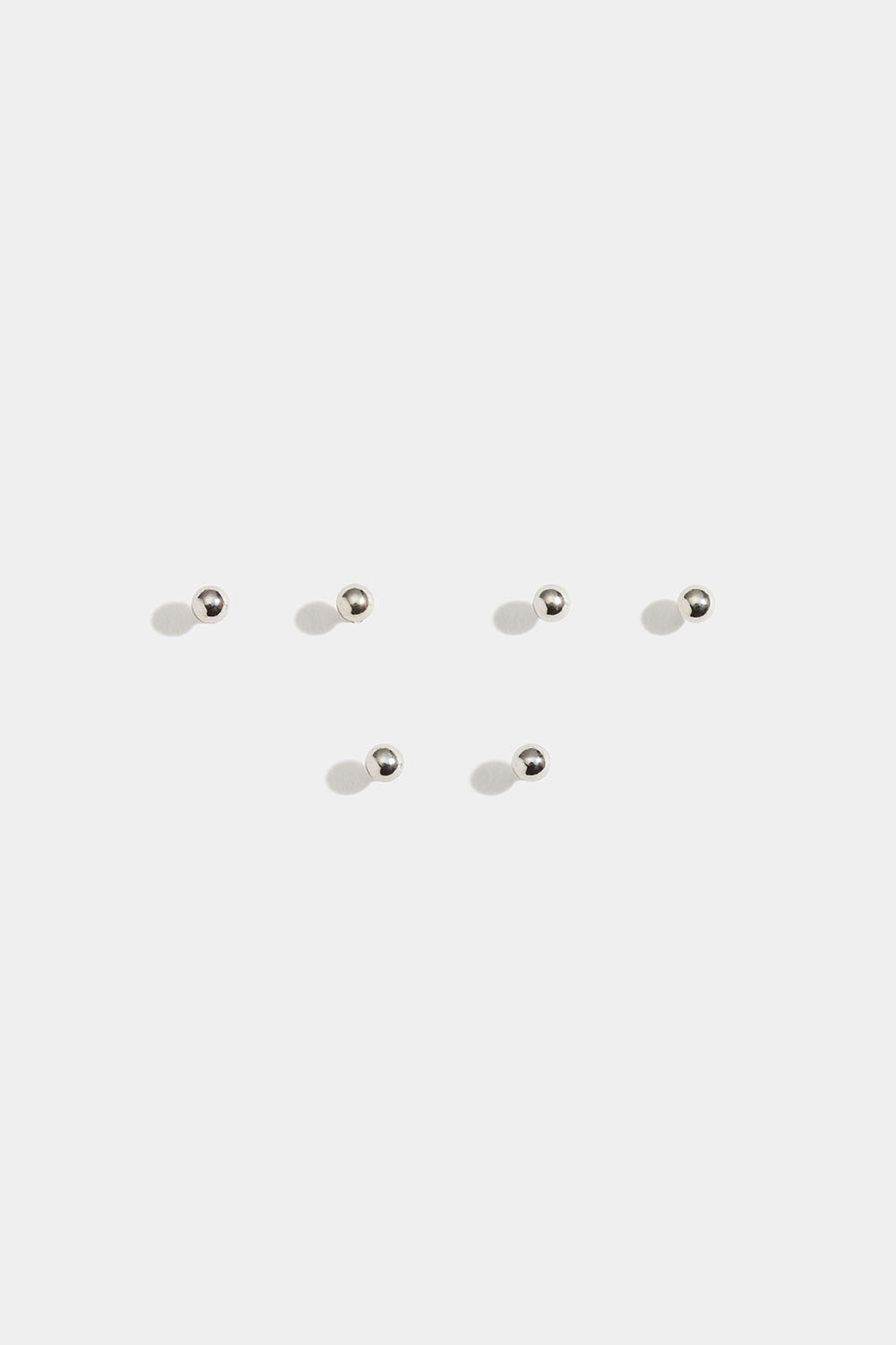 Enkla studs i äkta silver, 3-pack
