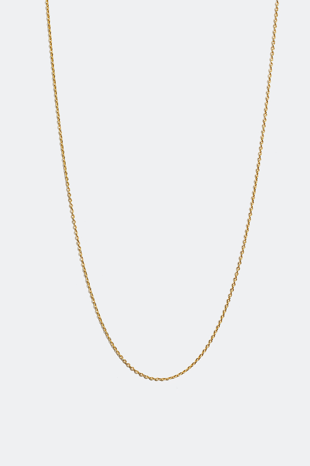 Tunn halskedja förgylld med 18 karat guld, 45 cm
