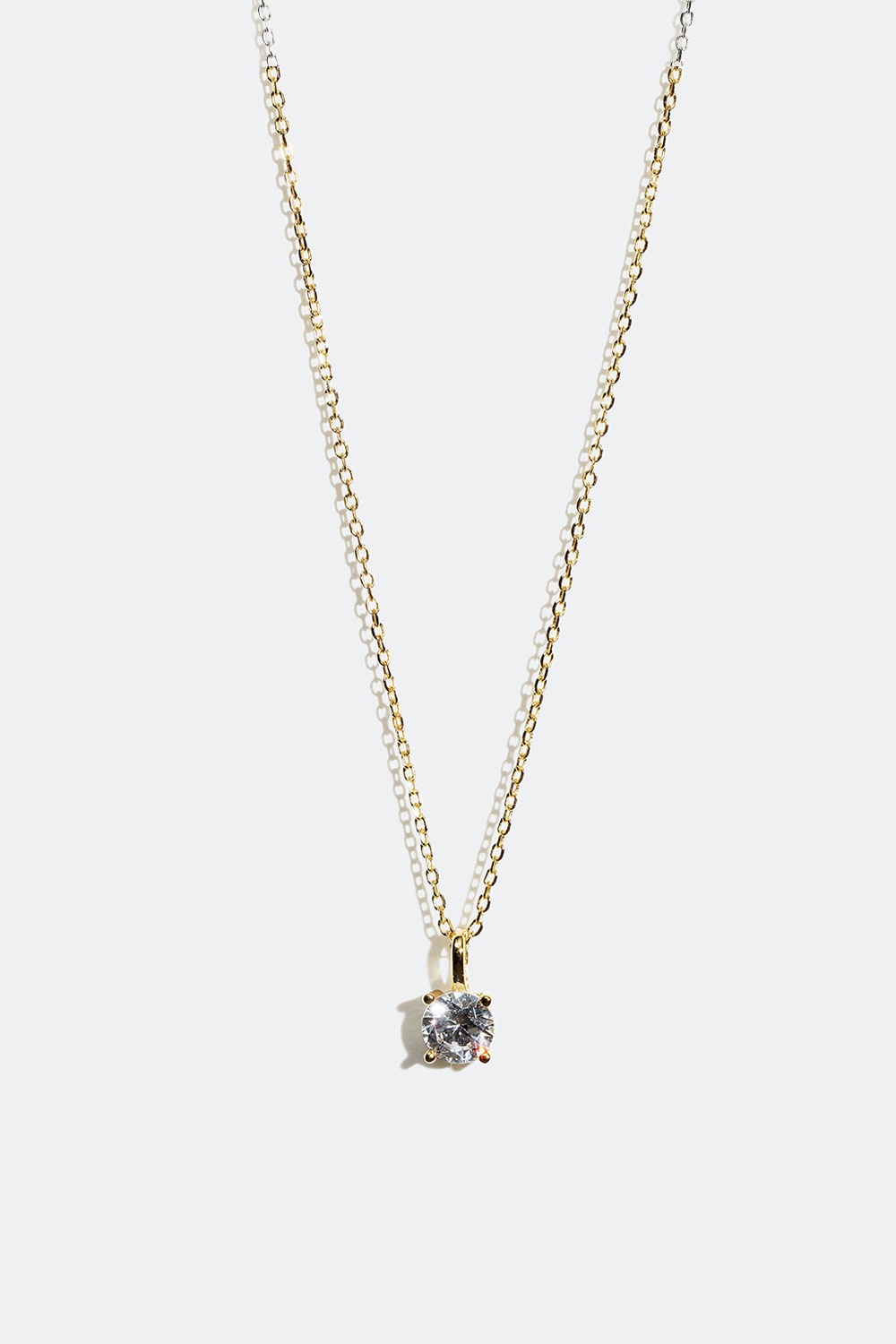 Halsband med skimrande glassten i Cubic Zirconia förgyllt med 18K guld