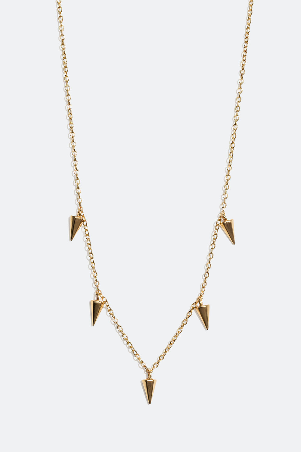 Halsband i 18k guldpläterat äkta silver med nitar