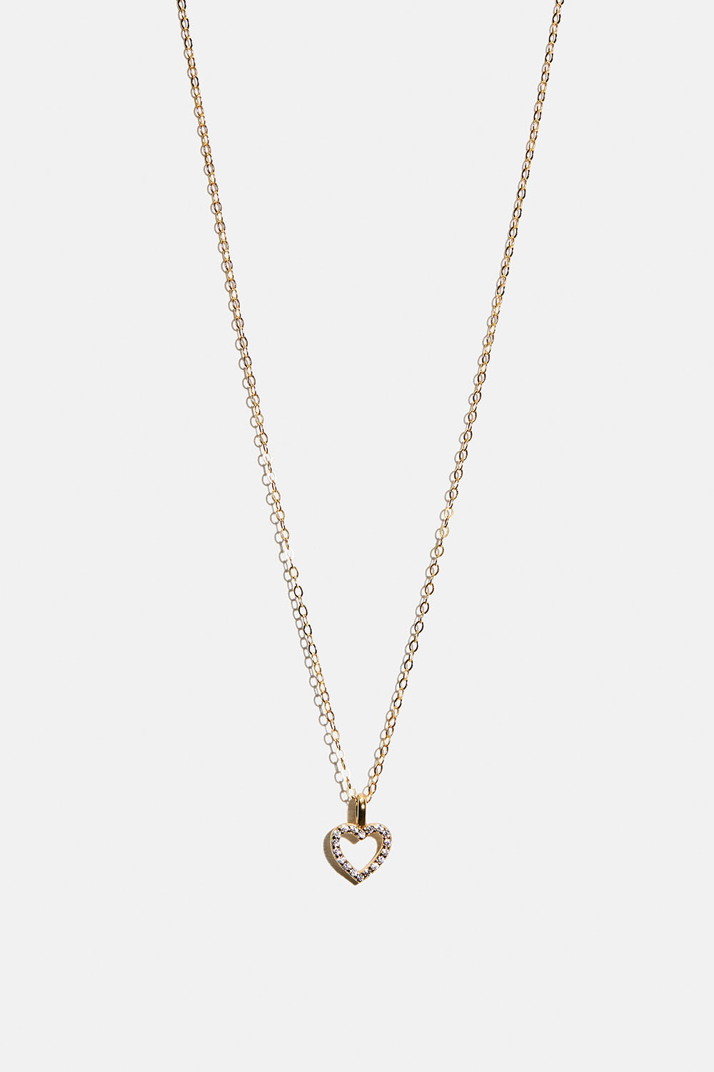 Halsband i 18k guldpläterat äkta silver med texturerade blomma