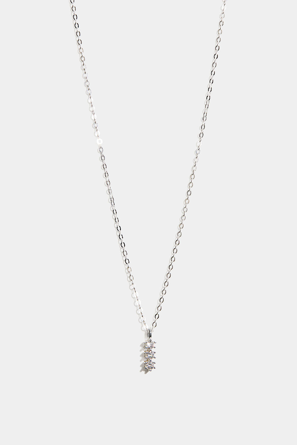 Halsband i äkta silver med stavar och Cubic Zirconia