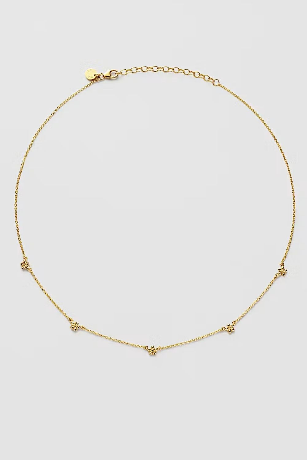 Daisy Flower Necklace 24k Gold Plated