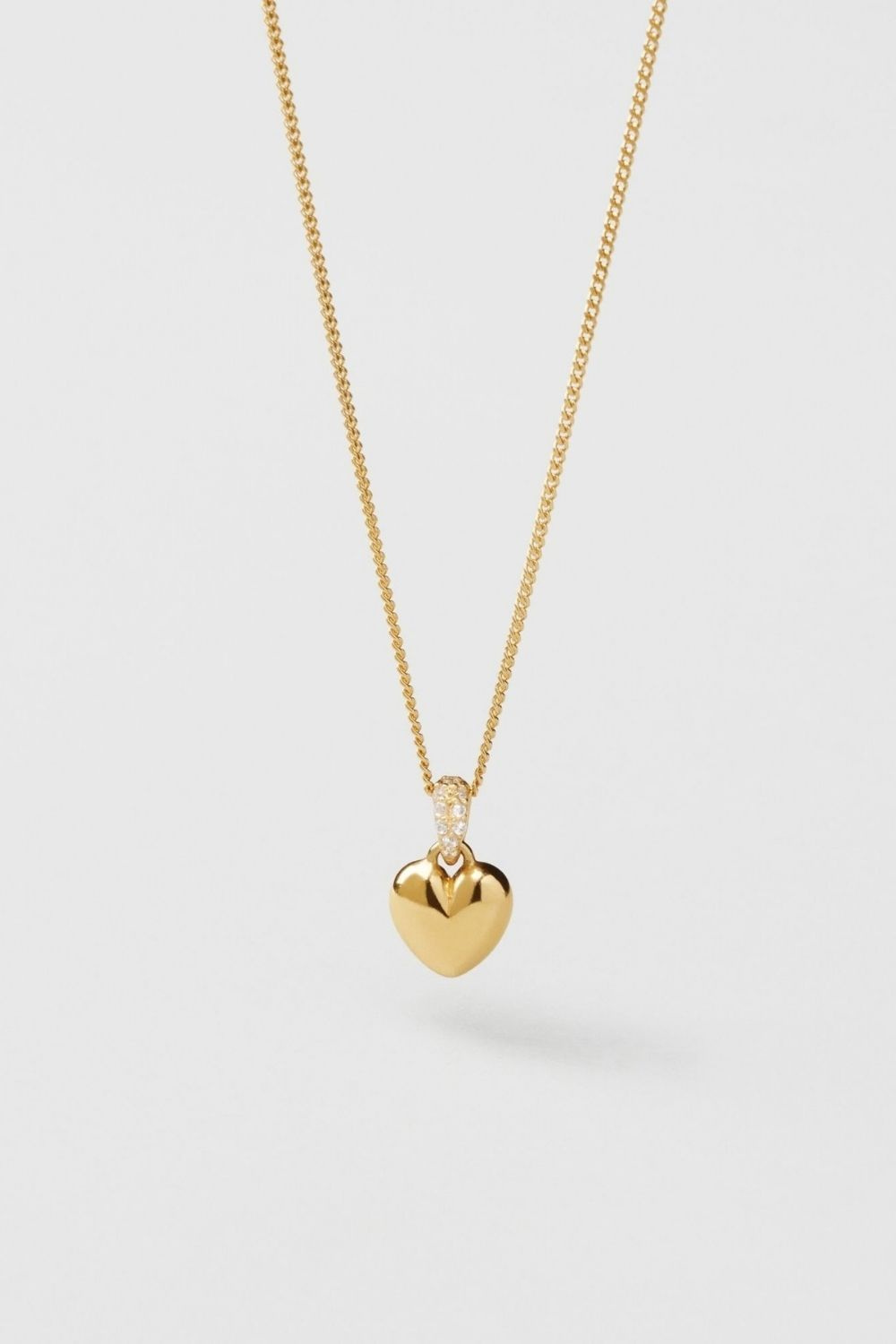 Hanna Heart Necklace 24k Gold Plated